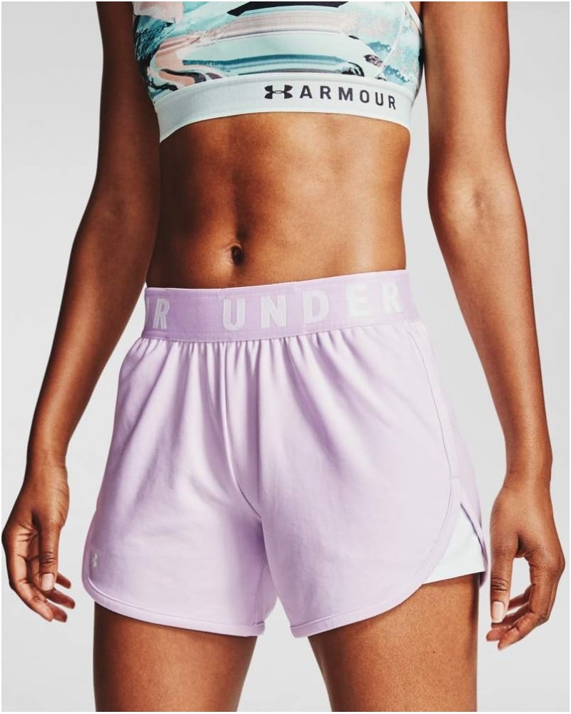 Women's Play Up 5-inch Shorts Crystal Lilac (570)/White $14.80 Activewear