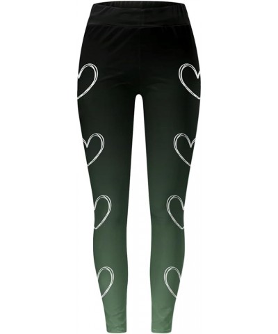 St Patricks Day Leggings for Women Print Tights St Pa Day Shamrock Leggings 3D Printed Irish Green Stretchy Yoga Pants Z42-am...