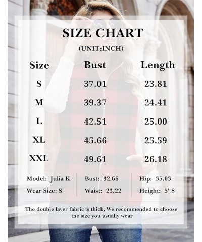 Womens Fuzzy Sherpa Fleece Jacket Lightweight Vest Cozy Sleeveless Cardigan Zipper Waistcoat Outerwear with Pocket Red Black ...