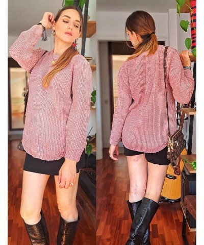 Chenille Sweaters for Women Crew Neck Pullover Jumper Long Sleeve Jumper Tops S-XXL Light Tan-new $18.23 Sweaters