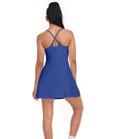 Women's Tennis Dress, Athletic Workout Sports Golf Dresses with Built-in Bra & Shorts Exercise Dresses for Women Skyblue $11....