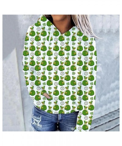 Womens St. Patrick's Day Hoodies Sweatshirt Long Sleeve Casual Pullover Cute Four Leaves Clover Shamrock Graphic Tops Type - ...