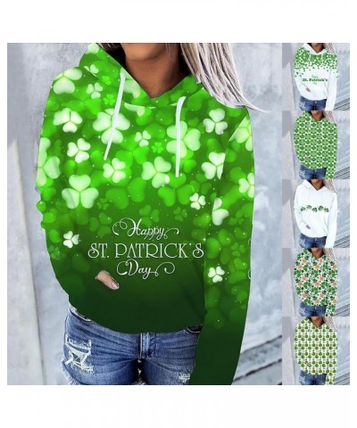 Womens St. Patrick's Day Hoodies Sweatshirt Long Sleeve Casual Pullover Cute Four Leaves Clover Shamrock Graphic Tops Type - ...