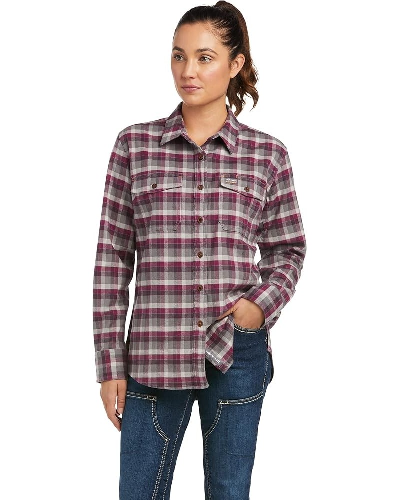 Rebar Flannel DuraStretch Work Shirt Purple Potion Plaid $23.08 Tops