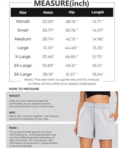 Women's Shorts Casual Summer Drawstring Comfy Elastic High Waist Running Shorts with Pockets Blackgreycoffee3 $10.79 Activewear