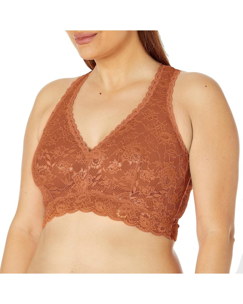 Women's Plus Size Say Never Extended Racie Racerback Bralette Dark Copper $21.22 Lingerie