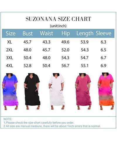 Women Casual T-Shirt Dress V Neck Short Sleeve with Front Two Pockets Solid Color Oversize Dress Black $17.84 Dresses