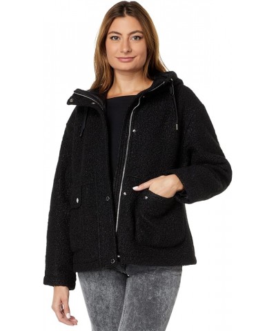 Short Hooded Wool Jacket V22724 Black $46.61 Coats