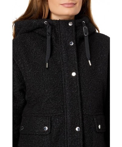 Short Hooded Wool Jacket V22724 Black $46.61 Coats