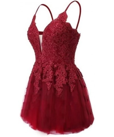 Women's Tulle Lace Prom Dress Spaghetti Straps Mini Dress Short Dresses Cocktail Dresses for Teens Lilac $30.75 Dresses