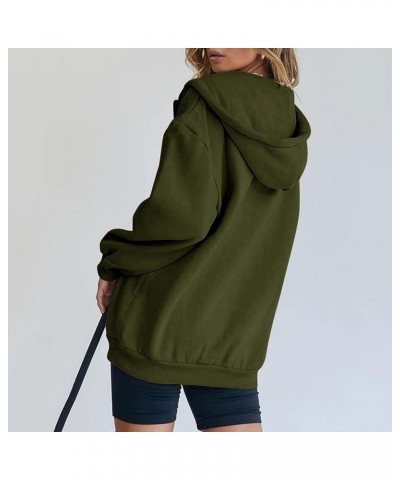 Women's Coats for Winter Faux Fur Long Sleeve Hoodies Fuzzy Fleece Outerwear Zipper Drawstring Jackets Llarmy Green-a $5.87 J...