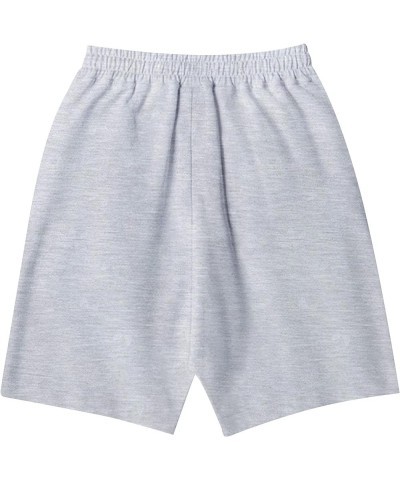 Womens Bermuda Sweat Shorts Elastic Waist 8" Drawstring Athletic Shorts with Pockets Summer Running Shorts for Women Gray $7....