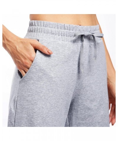 Womens Bermuda Sweat Shorts Elastic Waist 8" Drawstring Athletic Shorts with Pockets Summer Running Shorts for Women Gray $7....