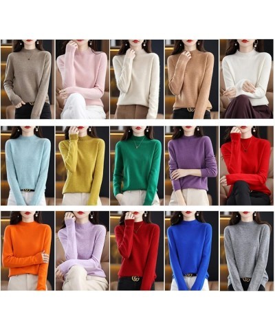 Cashmere Sweaters for Women, 100% Cashmere Long Sleeve Crew Neck Soft Warm Pullover Knit Jumpers (Pink,L) Medium Yellow $25.9...