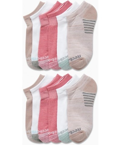 Women's No Show Athletic Breathable Low Cut Cushioned Socks (12 Pack) Pink Rose Multi $13.99 Activewear