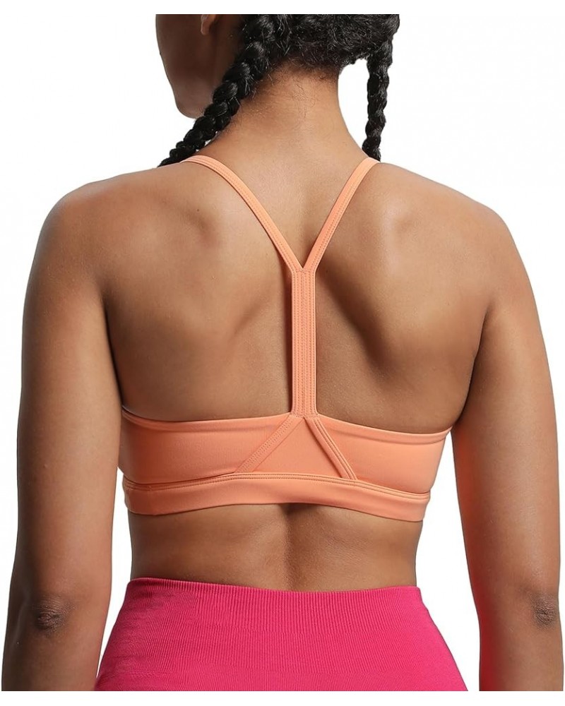 Women's Workout Y Sports Bras Fitness Backless Padded Trainning Active Gym Bra Yoga Crop Tank Top Papaya $16.42 Lingerie