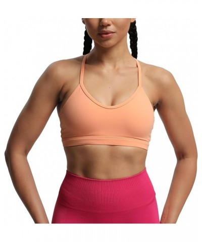 Women's Workout Y Sports Bras Fitness Backless Padded Trainning Active Gym Bra Yoga Crop Tank Top Papaya $16.42 Lingerie