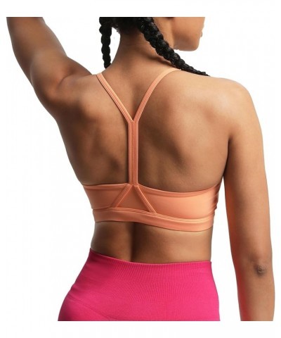 Women's Workout Y Sports Bras Fitness Backless Padded Trainning Active Gym Bra Yoga Crop Tank Top Papaya $16.42 Lingerie