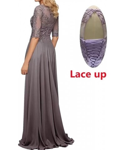 Lace Appliques Mother of The Bride Dress Chiffon A Line Long Formal Evening Party Prom Gowns for Women Peacock $44.51 Dresses