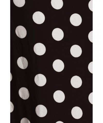 Comfy Fold Over Loose Fit A-Line Lounge Wear Polka Dot Long Maxi Skirt Small Polka Black L $12.12 Skirts