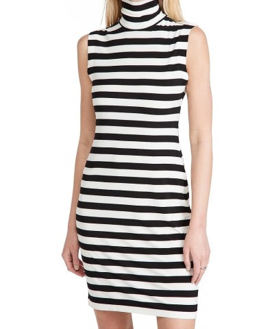 Women's Slim Fit Sleeveless Turtle Dress to Knee 3/4 Stripe $52.56 Dresses