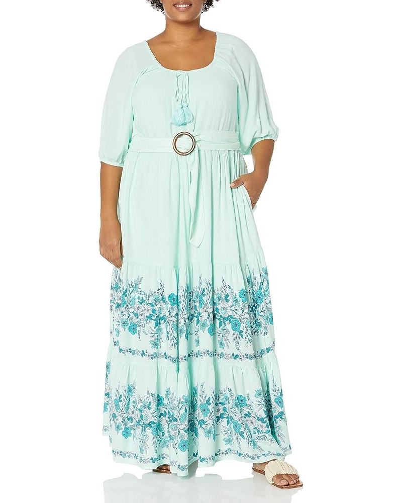 Women's Plus Size Maxi Angel Tiered Mint Summer Brd $9.97 Dresses