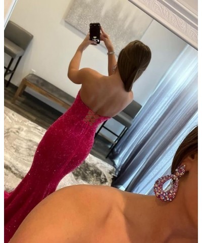 Sequin Evening Dresses for Women Formal Sexy Long Prom Party Gowns Mermaid Sparkly V-Neck Homecoming Dress Blue $33.58 Dresses