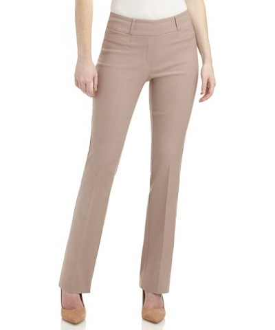 Womens Ease Into Comfort Fit Barely Bootcut Stretch Pants Khaki $20.64 Pants