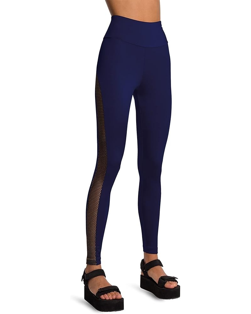 Net Overlay Leggings for Women Indigo Berry/Black $34.65 Leggings