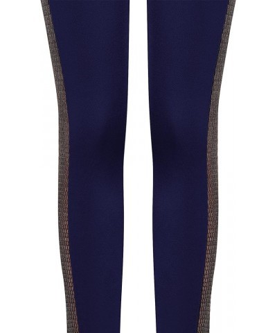 Net Overlay Leggings for Women Indigo Berry/Black $34.65 Leggings