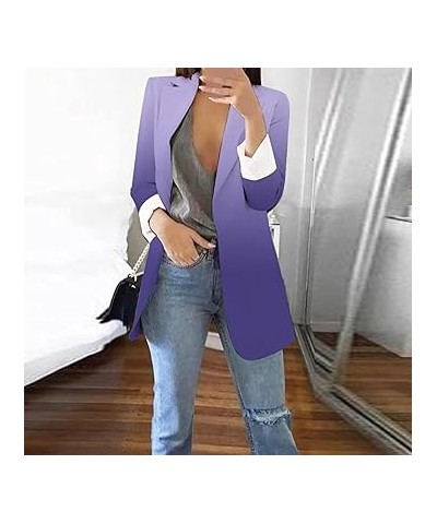 Vest Women's Printed Cardigan Formal Suit Long Sleeve Lapels Business Office Jacket Coat Blouse Vest (Orange, L) Large Light ...