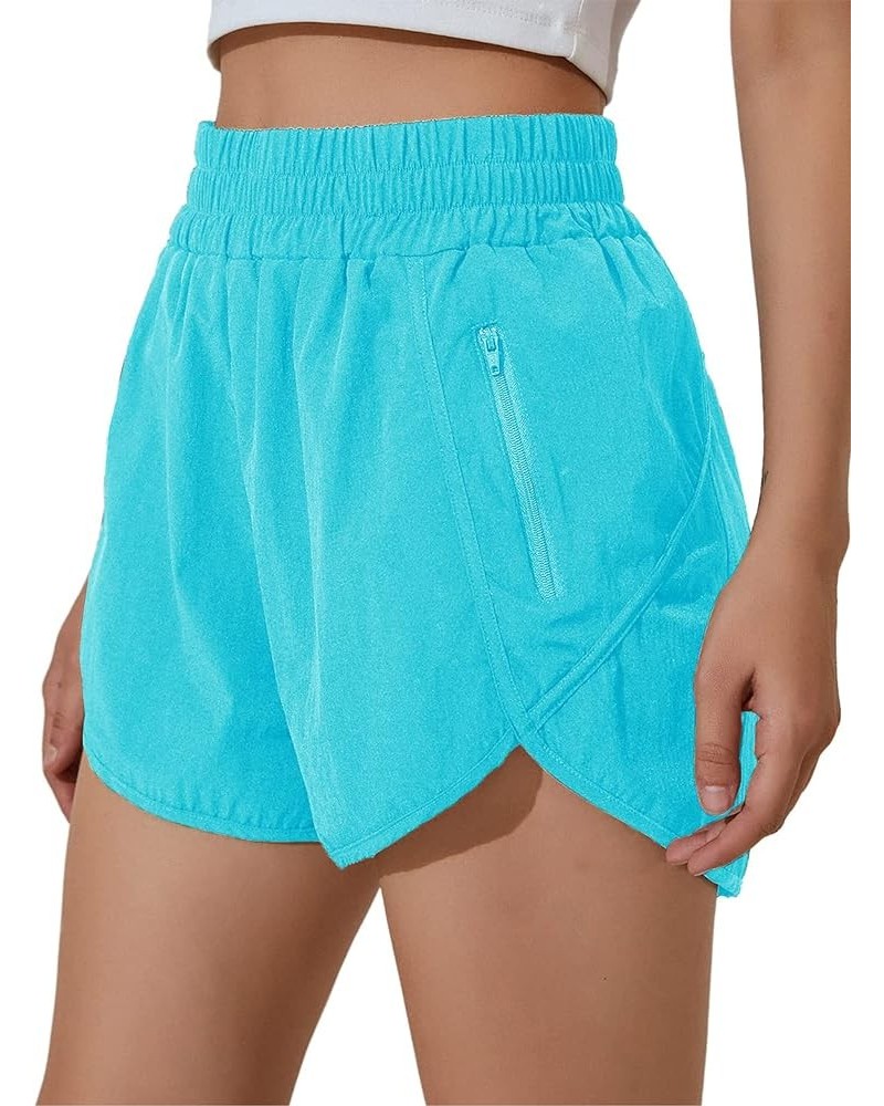 Women's Running Shorts Elastic High Waisted Shorts Pocket Sporty Workout Shorts Quick Dry Athletic Shorts Pants 2.5'' High wa...