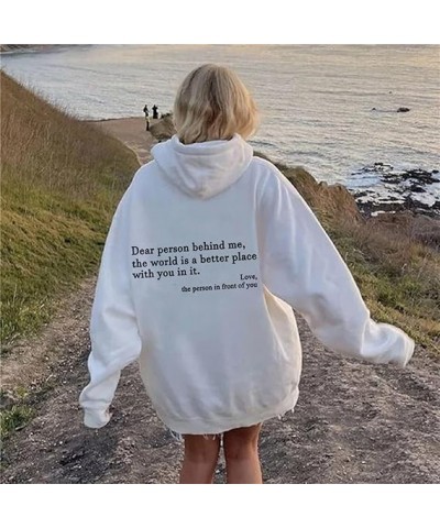 Dear Person Behind Me Sweatshirt Hoodie, You are Enough Sweatshirt Mental Health Beige $12.29 Hoodies & Sweatshirts