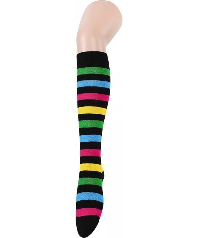 Women's Knee High Socks Athletic Thin Stripes Tube Socks High Stockings Outdoor Sport Socks 1 Pack Colorful Stripes $7.97 Act...