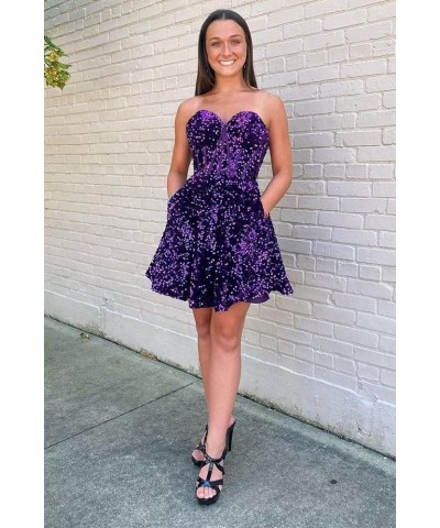 Sequin Short Homecoming Dresses for Teens Sparkly A Line Prom Dress Tight Cocktail Dresses Evening Gown with Pocket Mairgold ...