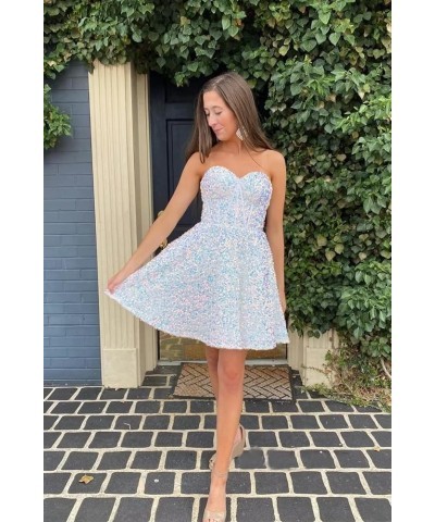 Sequin Short Homecoming Dresses for Teens Sparkly A Line Prom Dress Tight Cocktail Dresses Evening Gown with Pocket Mairgold ...