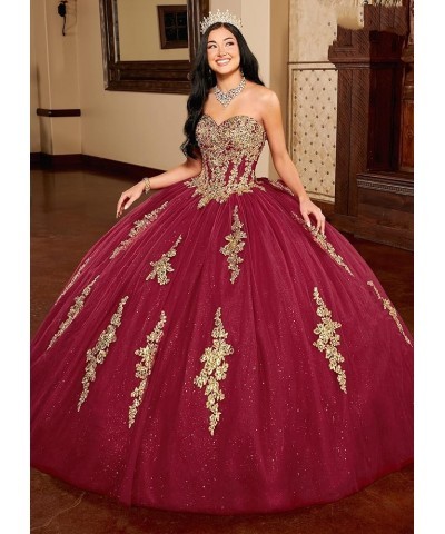 Lace Applique Quinceanera Dresses Ball Gown Tulle Sweet 15 16 Dress Navy $47.25 Dresses