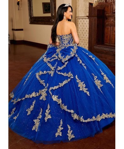 Lace Applique Quinceanera Dresses Ball Gown Tulle Sweet 15 16 Dress Navy $47.25 Dresses