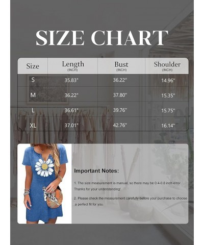 Summer Dresses for Women Beach Coconut Tree Graphic Sundresses Casual Vacation Mini Dress P 01-blue $12.76 Dresses