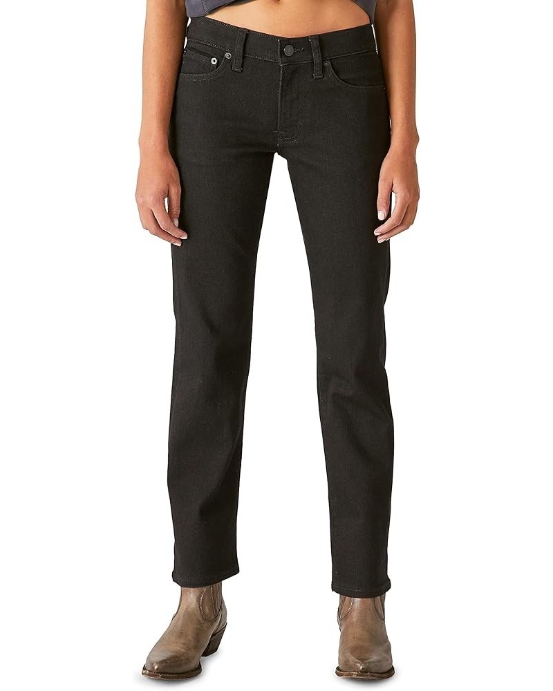 Women's Mid Rise Sweet Straight Jeans Clean Black $19.62 Jeans