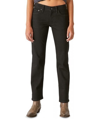 Women's Mid Rise Sweet Straight Jeans Clean Black $19.62 Jeans