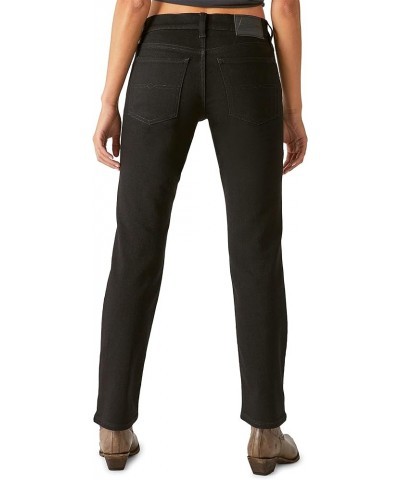 Women's Mid Rise Sweet Straight Jeans Clean Black $19.62 Jeans