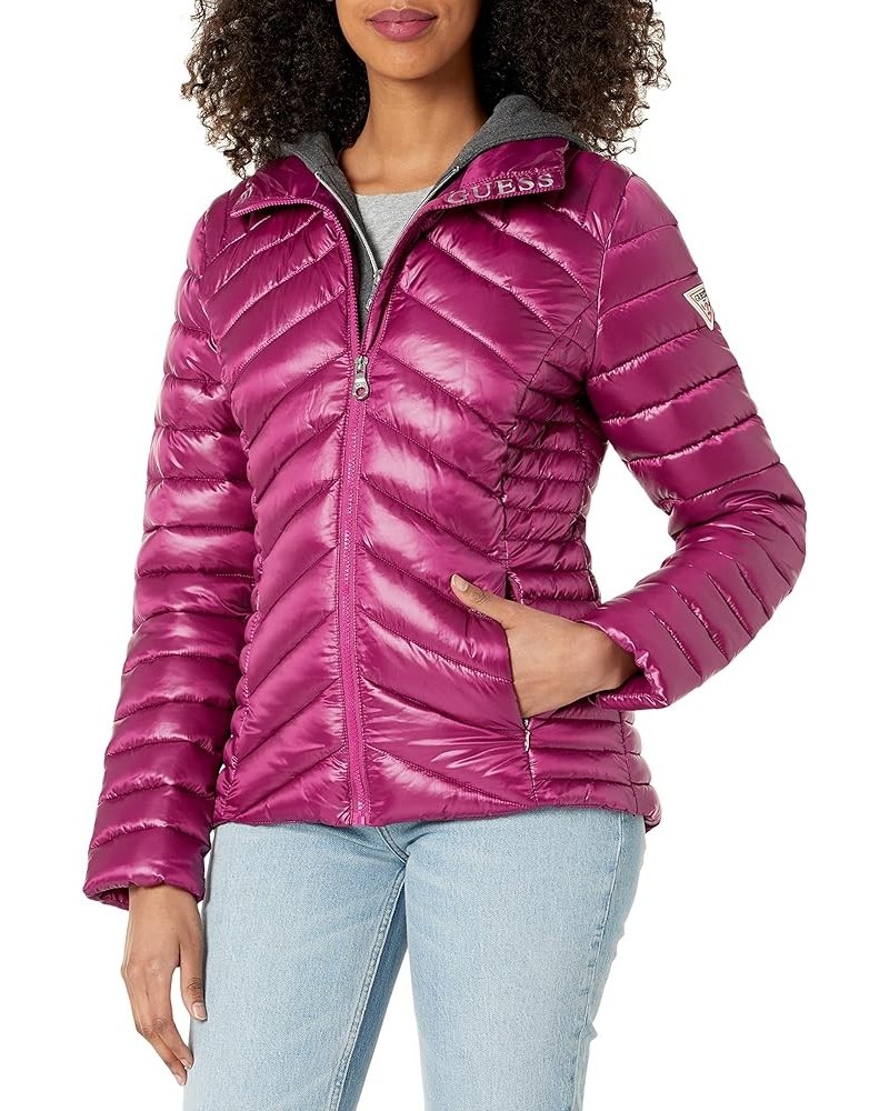 Women's Light Packable Jacket Quilted, Transitional Puffer Magenta $31.03 Jackets