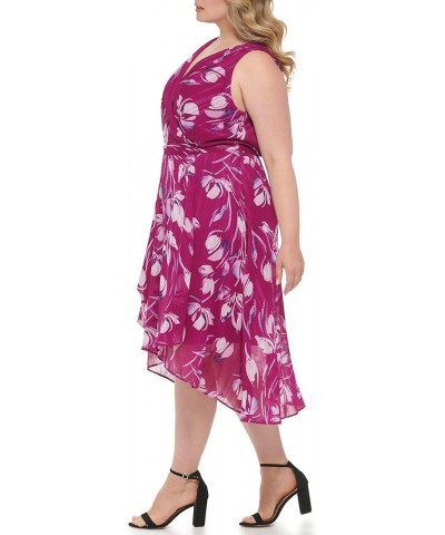 Women's Faux Wrap Dress Berry Multi $23.69 Dresses