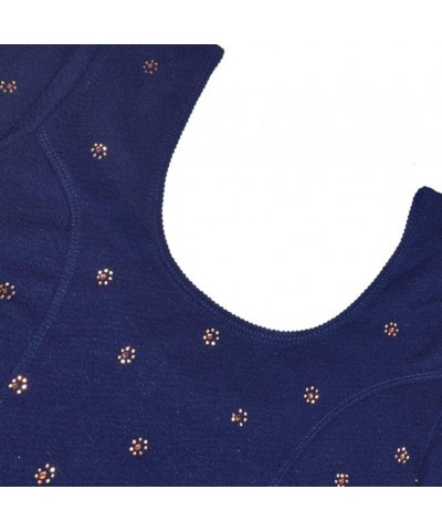 Holi Eid Gifts,Stretchable Blouses for Women Sarees,Readymade, (B202-P) Navy Blue-202 $17.99 Blouses