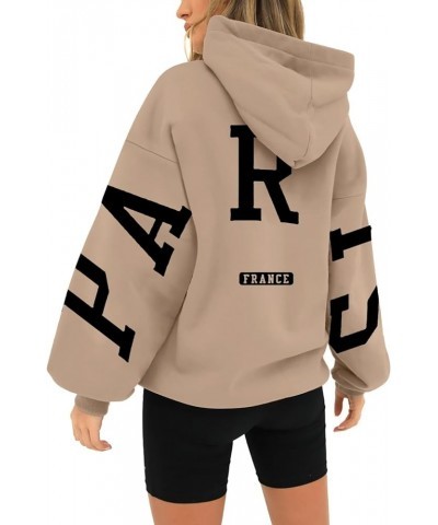 Unisex Printed Fashion Hoodie for Women Long Sleeved Pullover Sweatshirt Fall Winter Casual Loose Top with Pocket 1-khaki $8....