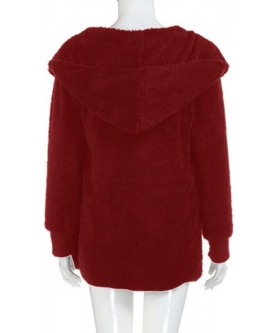 Winter Coats For Women 2023 Trendy Warm Hooded Jackets Casual Long Sleeve Outerwear Clothes 4-wine $9.37 Jackets