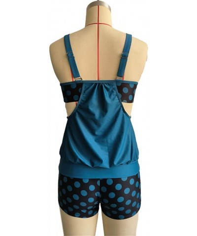 Blue Bathing Suits for Women Color Swimwear Two with Skirt Sexy Block Bathing for Women Pieces Tankini Swimsuits Suit Zswxxun...