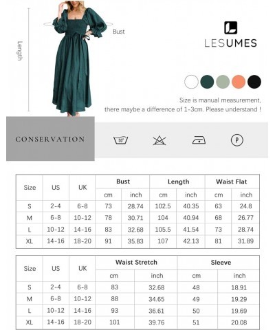 Womens Summer Half Ruffle Lantern Sleeve Dress with Belt Ladies Casual Multi Wear Maxi Elegant Dresses Dark Green $20.25 Dresses