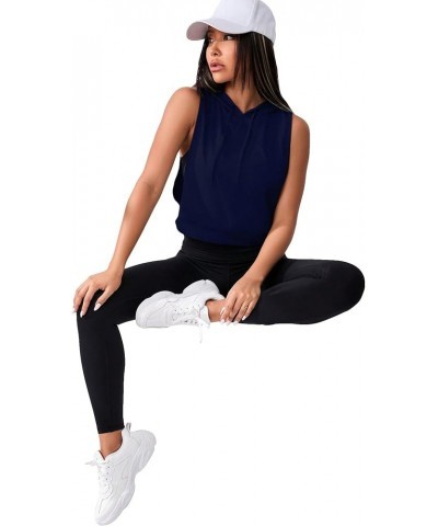 Women's Sleeveless Workout Top Gym Activewear Crop Tank Top Open Side Shirt for Athletic Exercise Running Navy Blue $13.74 Ac...